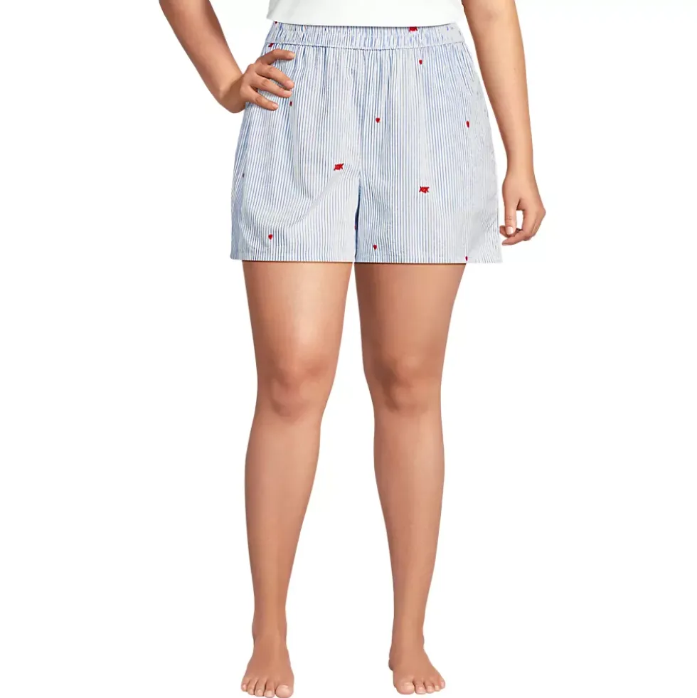 Women's Poplin Sleep Boxer Shorts
