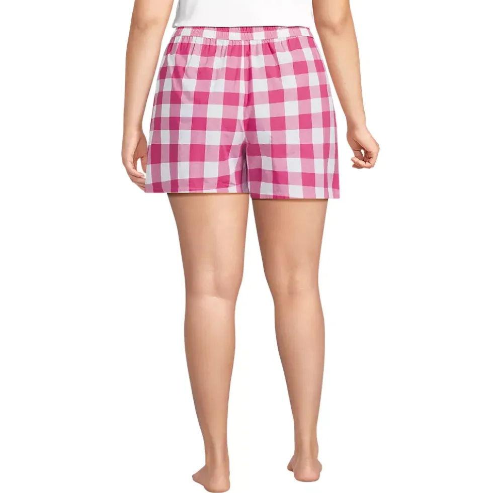 Women's Poplin Sleep Boxer Shorts