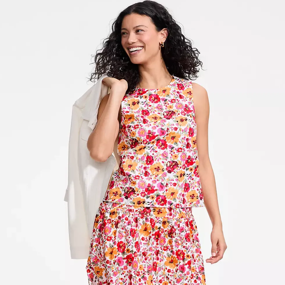 Women's Poplin Sleeveless Shell