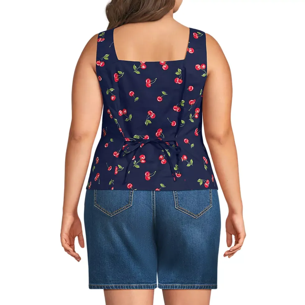 Women's Poplin Square Neck Vest