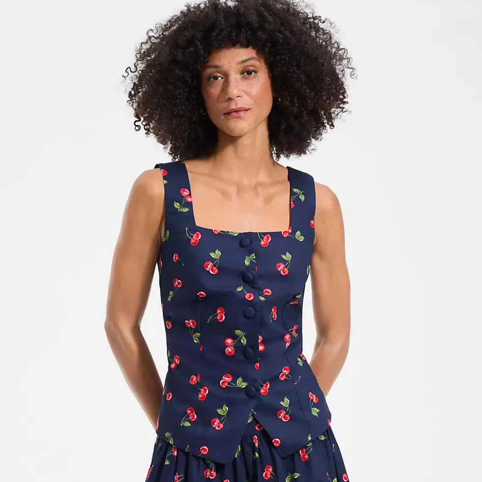 Women's Poplin Square Neck Vest