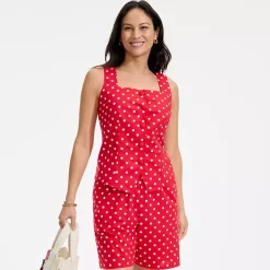 Women's Poplin Square Neck Vest