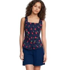 Women's Poplin Square Neck Vest