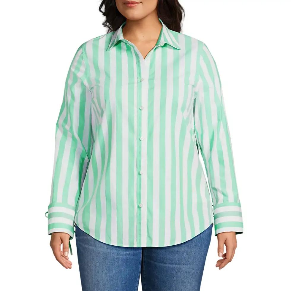 Women's Poplin Tie Sleeve Shirt