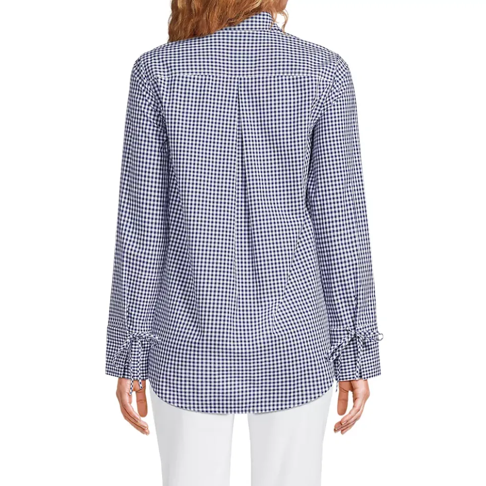 Women's Poplin Tie Sleeve Shirt