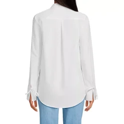 Women's Poplin Tie Sleeve Shirt