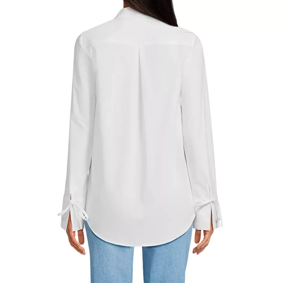 Women's Poplin Tie Sleeve Shirt