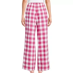 Women's Poplin Wide Leg Sleep Pants