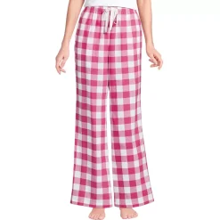 Women's Poplin Wide Leg Sleep Pants