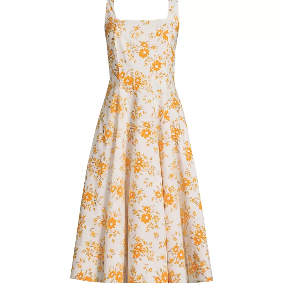 Women's Princess Seamed Cotton Poplin Midi Dress