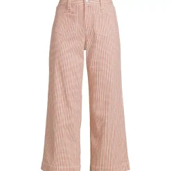 Women's Printed Twill High Rise 5 Pocket Wide Leg Crop Pants