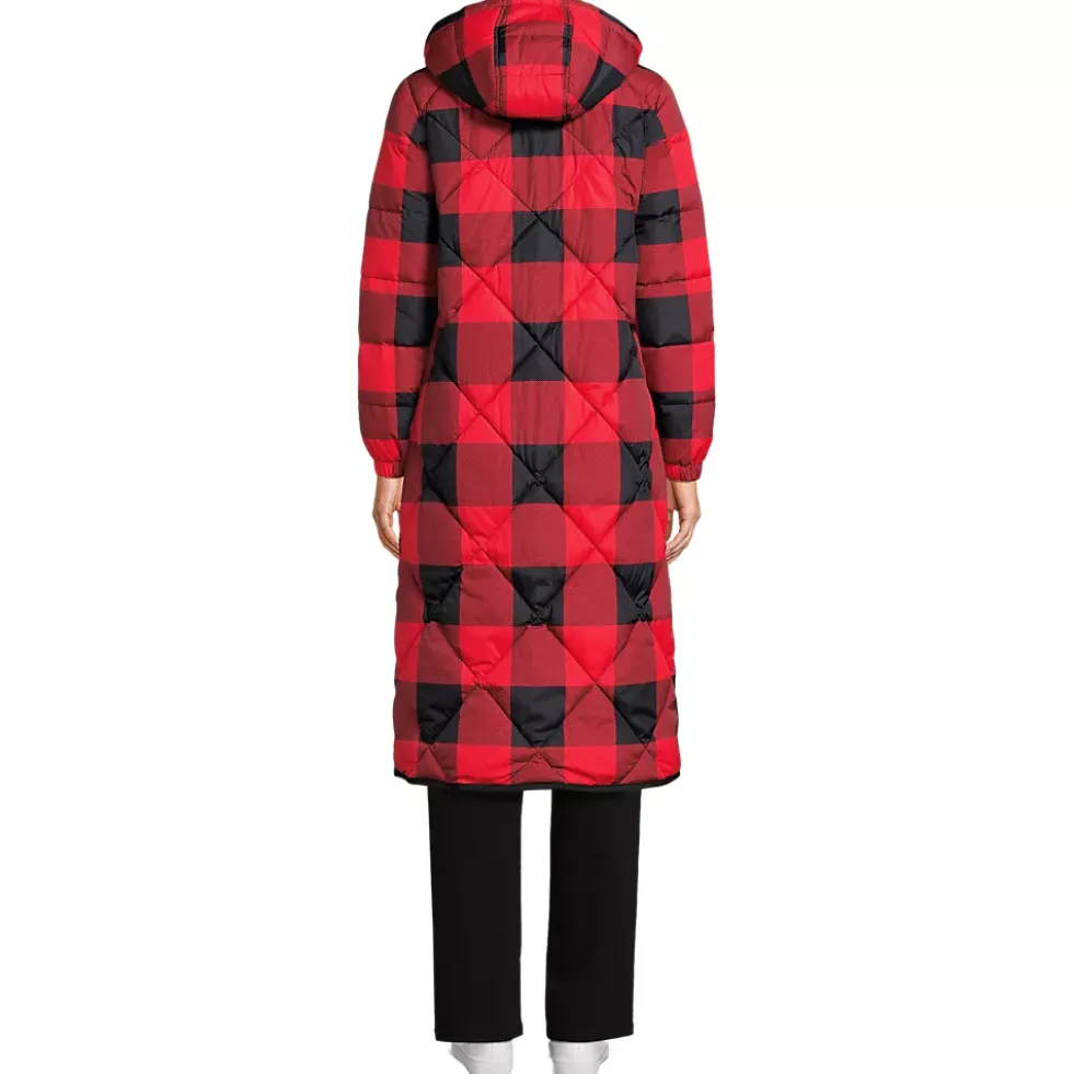 Women's Print FeatherFree Insulated Diamond Quilted Maxi Coat