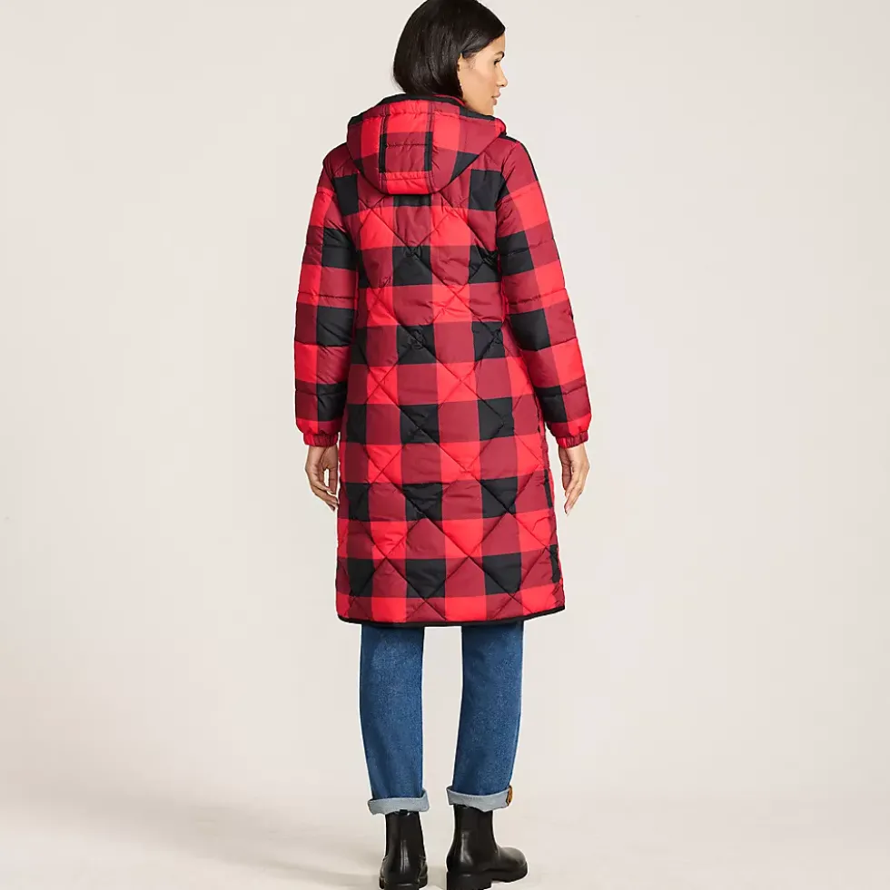 Women's Print FeatherFree Insulated Diamond Quilted Maxi Coat