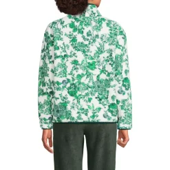 Women's Print Half Zip Cozy Sherpa Fleece Pullover