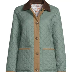 Women's Print Reversible Barn Quilted Insulated Jacket