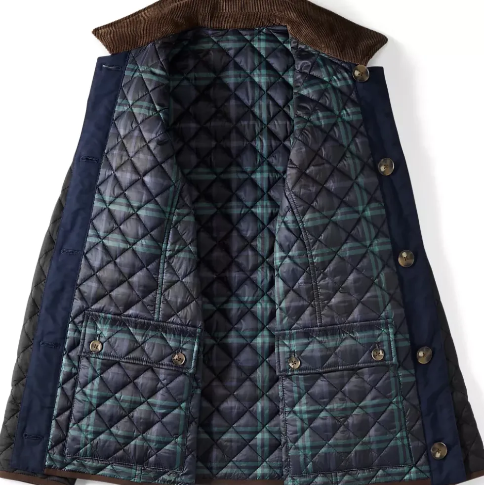 Women's Print Reversible Barn Quilted Insulated Jacket