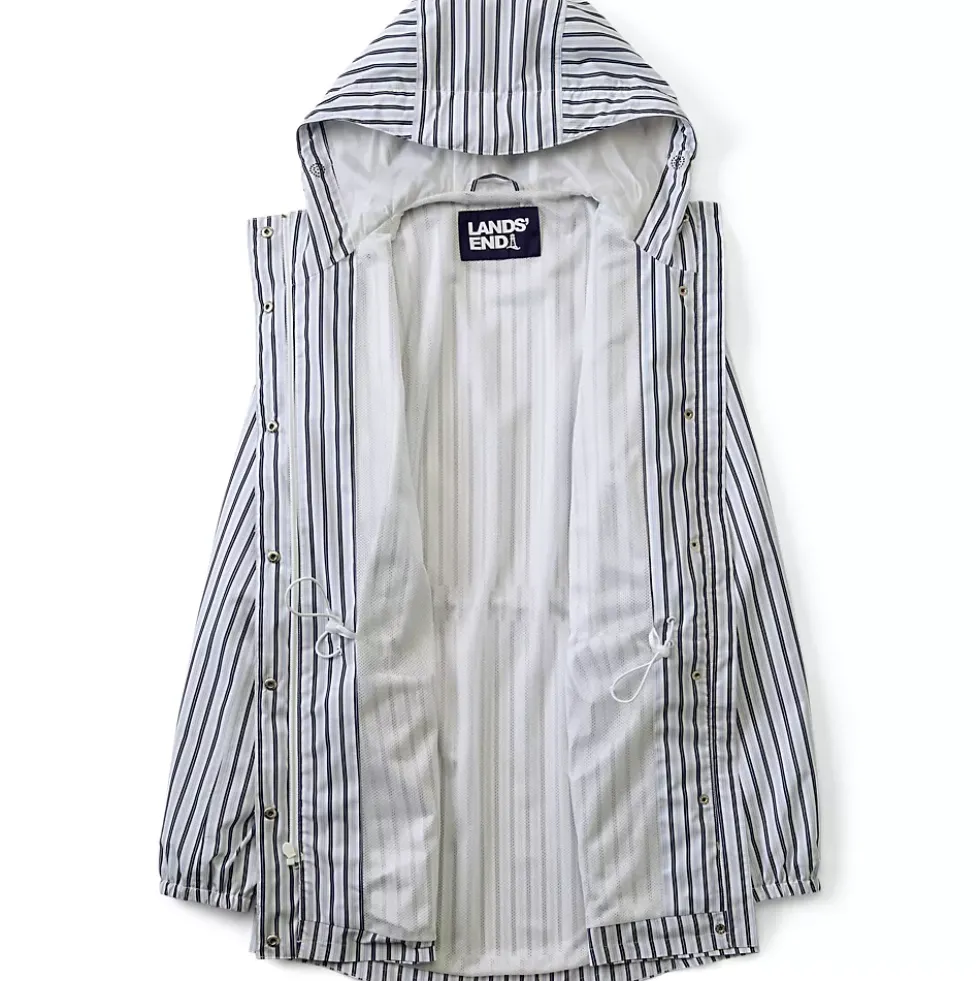 Women's Print Waterproof Hooded Packable Raincoat