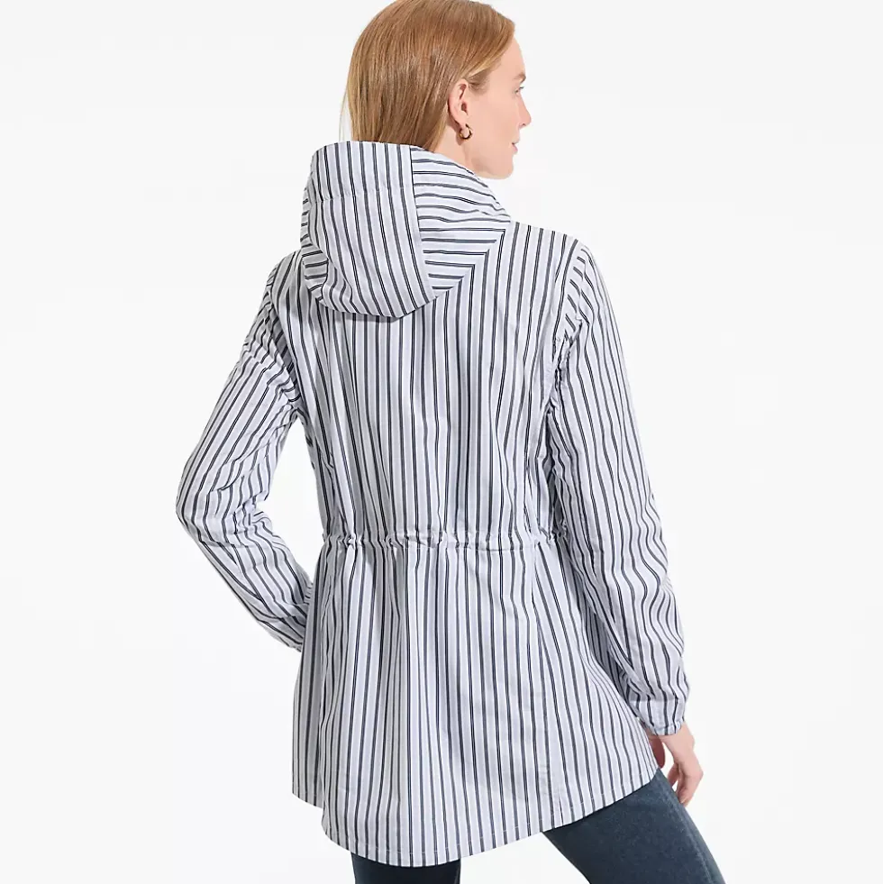 Women's Print Waterproof Hooded Packable Raincoat