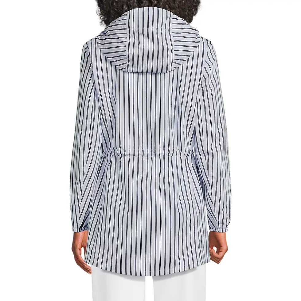 Women's Print Waterproof Hooded Packable Raincoat
