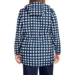 Women's Print Waterproof Hooded Packable Raincoat