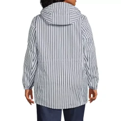 Women's Print Waterproof Hooded Packable Raincoat