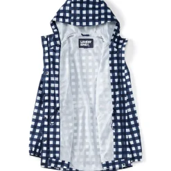 Women's Print Waterproof Hooded Packable Raincoat