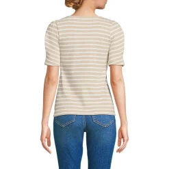 Women's Puff Sleeve Mariner Square Neck Top