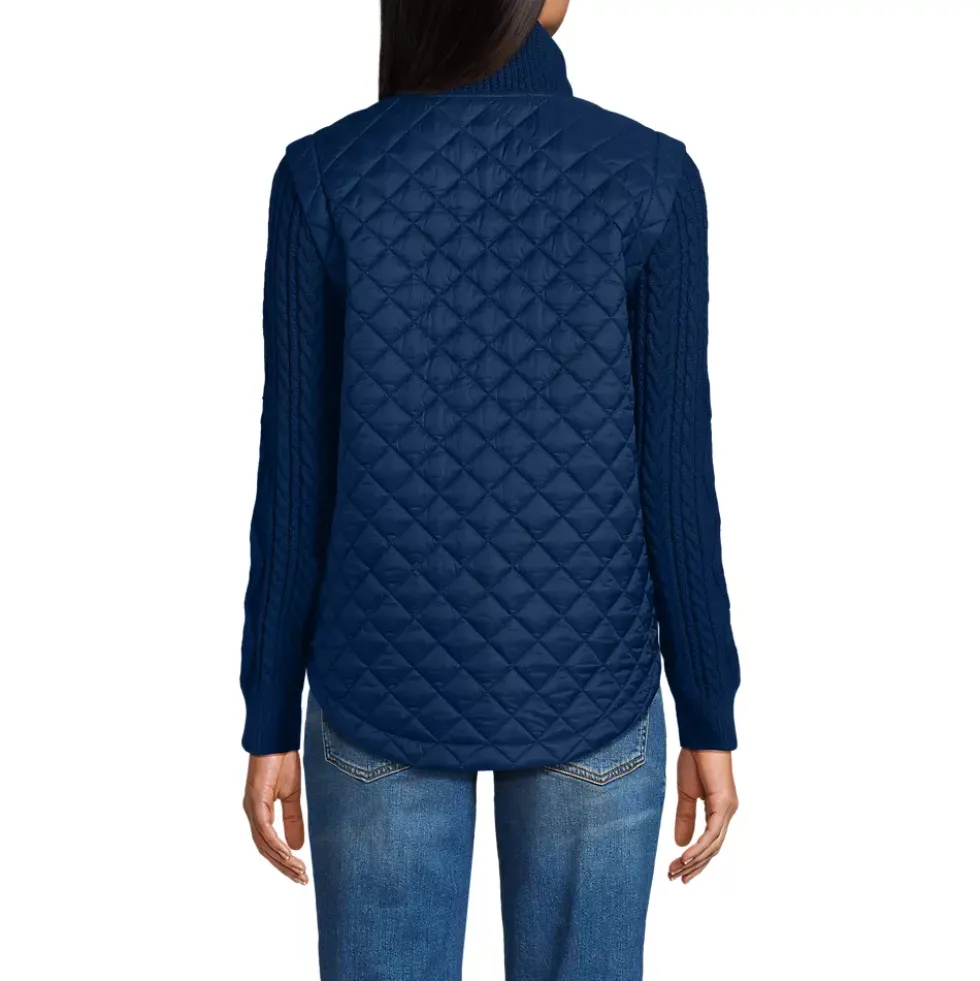 Women's Quilted Sweater Hybrid Barn Jacket