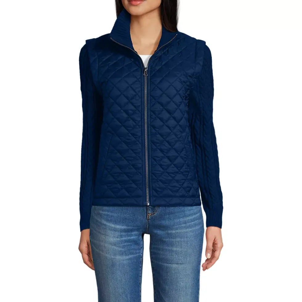 Women's Quilted Sweater Hybrid Barn Jacket