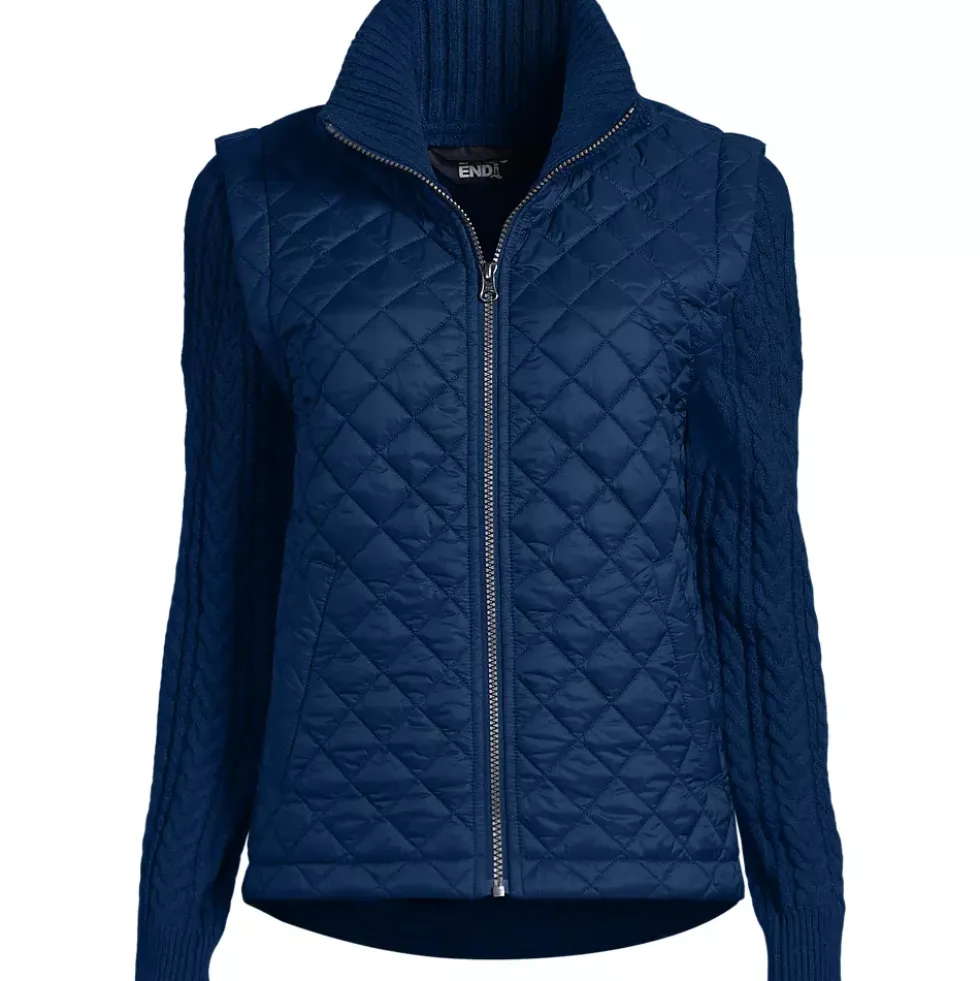 Women's Quilted Sweater Hybrid Barn Jacket