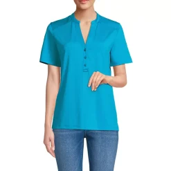 Women's Rapid Dry Short Sleeve V-Neck Henley Shirt