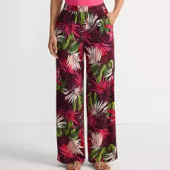 Women's Rayon High Rise Wide Leg Pants - Set Bottom