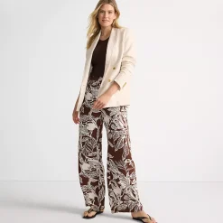 Women's Rayon High Rise Wide Leg Pants - Set Bottom