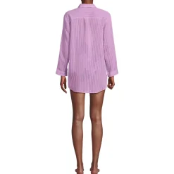 Women's Rayon Rib Button Down Cover-Up