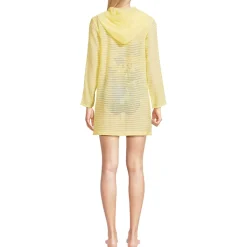 Women's Rayon Rib Hooded Mini Cover-up Dress