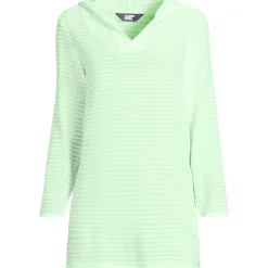 Women's Rayon Rib Hooded Mini Cover-up Dress