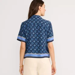 Women's Rayon Short Sleeve Camp Shirt
