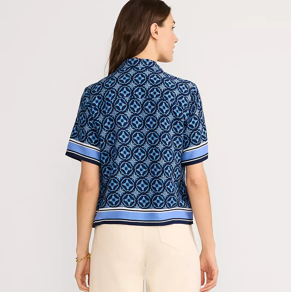 Women's Rayon Short Sleeve Camp Shirt