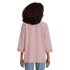 Women's Rayon 3/4 Sleeve V Neck Tunic Top