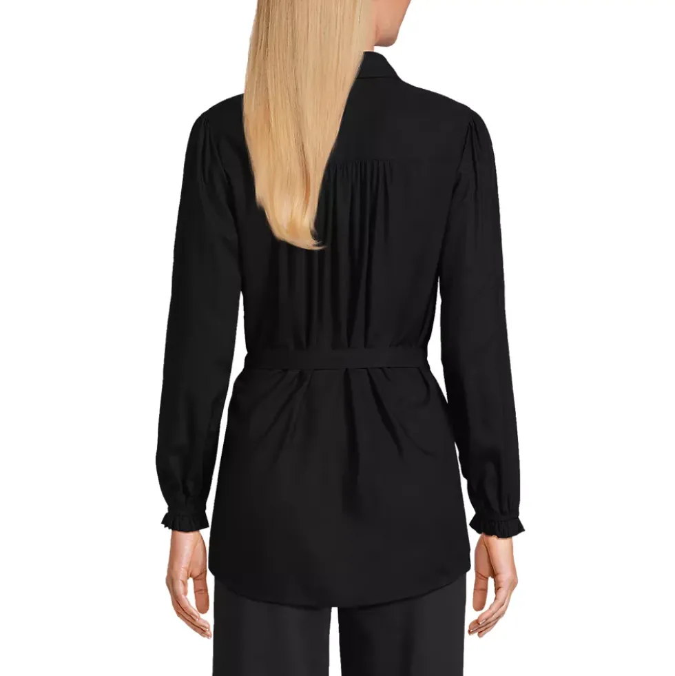Women's Rayon Tie Waist Shirt