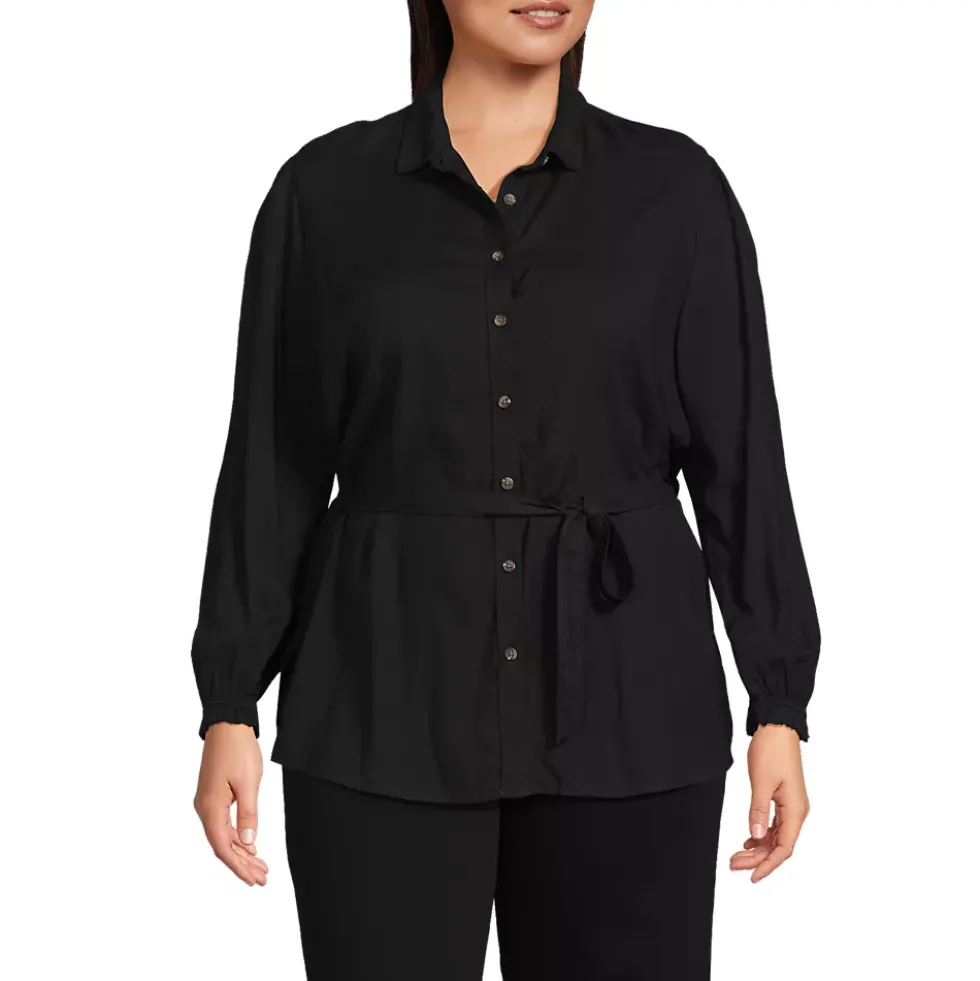 Women's Rayon Tie Waist Shirt