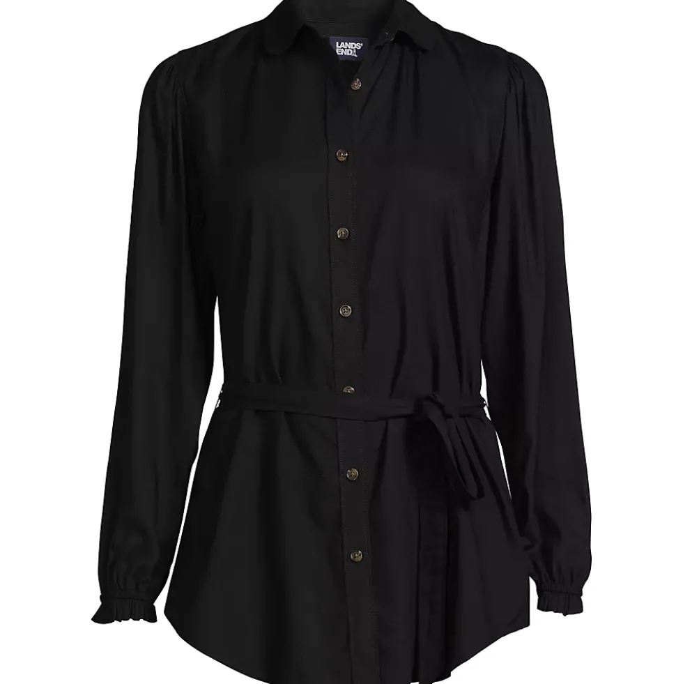 Women's Rayon Tie Waist Shirt