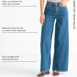 Women's Recover Denim High Rise Extra Wide Leg Jeans
