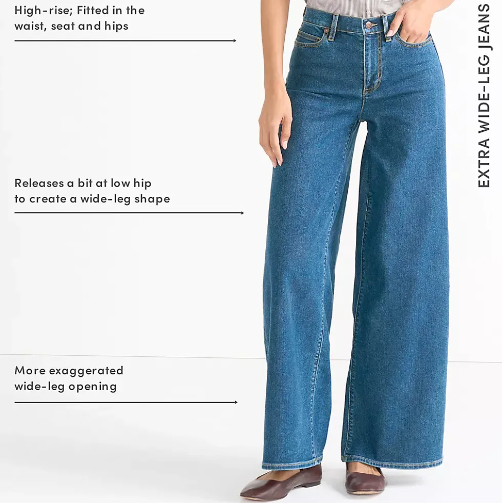 Women's Recover Denim High Rise Extra Wide Leg Jeans