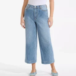 Women's Recover Denim High Rise Wide Leg Crop Jeans
