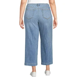 Women's Recover Denim High Rise Wide Leg Crop Jeans