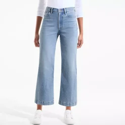 Women's Recover Denim High Rise Wide Leg Crop Jeans