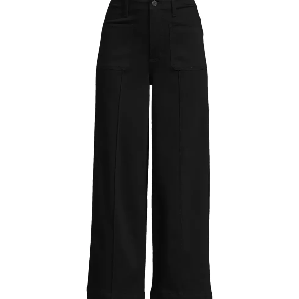 Women's Recover Denim High Rise Patch Pocket Extra Wide Leg Crop Jeans