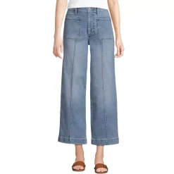 Women's Recover Denim High Rise Patch Pocket Extra Wide Leg Crop Jeans