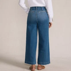 Women's Recover Denim High Rise Patch Pocket Extra Wide Leg Crop Jeans